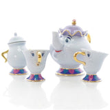 Disney Beauty Beast Cartoon Water Cup Set Coffee Tea Milk Ceramic Pot Suit Home Office Collection Kettle Festival Friend Gifts