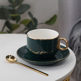 European Luxury Ceramic Coffee Cups and Saucers Mugs Coffee Cups Cappuccino Water Tea Cup Cute Taza Cafe Drinkware Bb50
