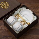 European Luxury Ceramic Coffee Cups and Saucers Mugs Coffee Cups Cappuccino Water Tea Cup Cute Taza Cafe Drinkware Bb50