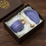 European Luxury Ceramic Coffee Cups and Saucers Mugs Coffee Cups Cappuccino Water Tea Cup Cute Taza Cafe Drinkware Bb50