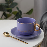 European Luxury Ceramic Coffee Cups and Saucers Mugs Coffee Cups Cappuccino Water Tea Cup Cute Taza Cafe Drinkware Bb50