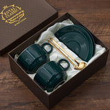 European Luxury Ceramic Coffee Cups and Saucers Mugs Coffee Cups Cappuccino Water Tea Cup Cute Taza Cafe Drinkware Bb50