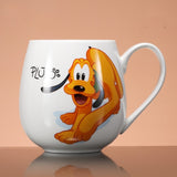 300ML 400ML Disney Mickey Mouse Cartoon Ceramic Cup Love Couple Milk Coffee Water Mug Office Home Drinkware Children Cups Gifts