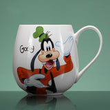 300ML 400ML Disney Mickey Mouse Cartoon Ceramic Cup Love Couple Milk Coffee Water Mug Office Home Drinkware Children Cups Gifts