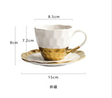 Ceramic Coffee Cup Set Simple Afternoon Teacup Tea Set With European Light Luxury Household Water Cup Teapot For Drinkware