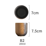 RUX WORKSHOP 150ml 200ml Japanese Style Teacup Water Cup Stoneware Ceramic Hand-painted Kungfu Teacup Cuisine Drinkware