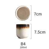 RUX WORKSHOP 150ml 200ml Japanese Style Teacup Water Cup Stoneware Ceramic Hand-painted Kungfu Teacup Cuisine Drinkware