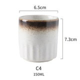 RUX WORKSHOP 150ml 200ml Japanese Style Teacup Water Cup Stoneware Ceramic Hand-painted Kungfu Teacup Cuisine Drinkware