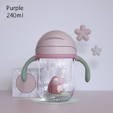 BC Babycare Baby Sippy Cup Gravity Ball Baby Bottle Leak-proof V-Type Straw Anti Choked Handle Shoulder Strap Water Drinking Cup