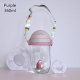 BC Babycare Baby Sippy Cup Gravity Ball Baby Bottle Leak-proof V-Type Straw Anti Choked Handle Shoulder Strap Water Drinking Cup