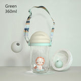 BC Babycare Baby Sippy Cup Gravity Ball Baby Bottle Leak-proof V-Type Straw Anti Choked Handle Shoulder Strap Water Drinking Cup